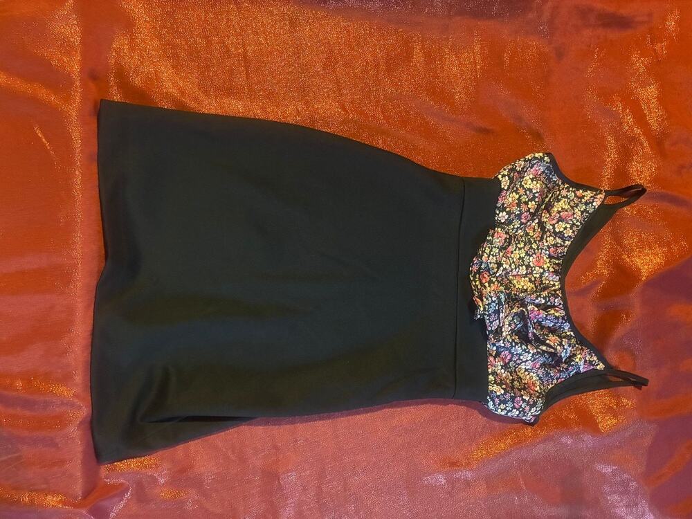 Janette Dress Womens Black Floral Bust Sheath Sleeveless Cocktail Party Evening